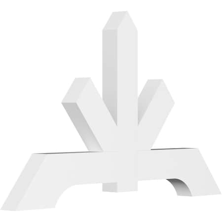 Ekena Millwork Vanguard Architectural Grade PVC Gable Bracket, 60"W x 37 1/2"H x 4"D x 6"F, 15/12 Pitch GBP060X38X0406VAN00